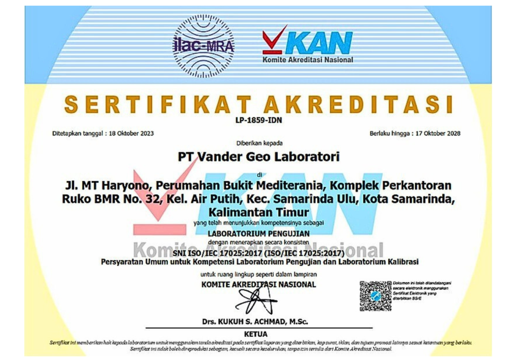 Sertifikat Akredasi